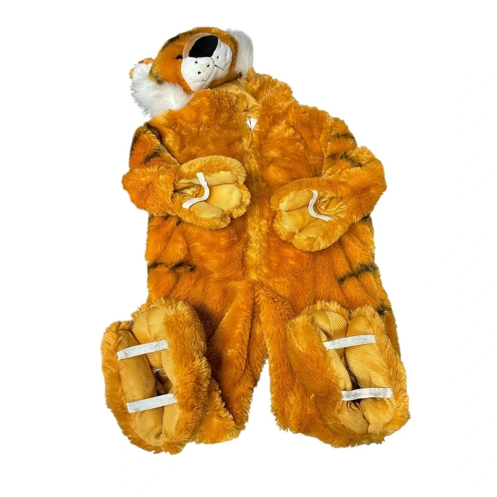Authentic‎ Kids Tiger Costume Outfit Hooded Faux Fur Cosplay Halloween 18 Months